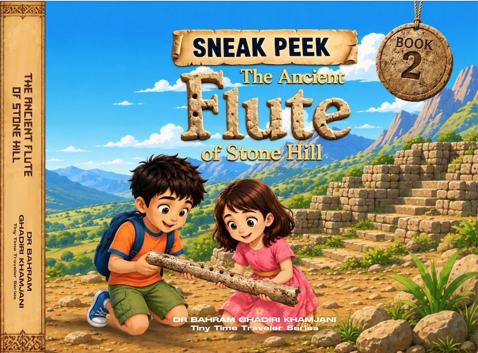 Book cover — The Ancient Flute of Stone Hill by Dr. Bahram Ghadiri Khamjani